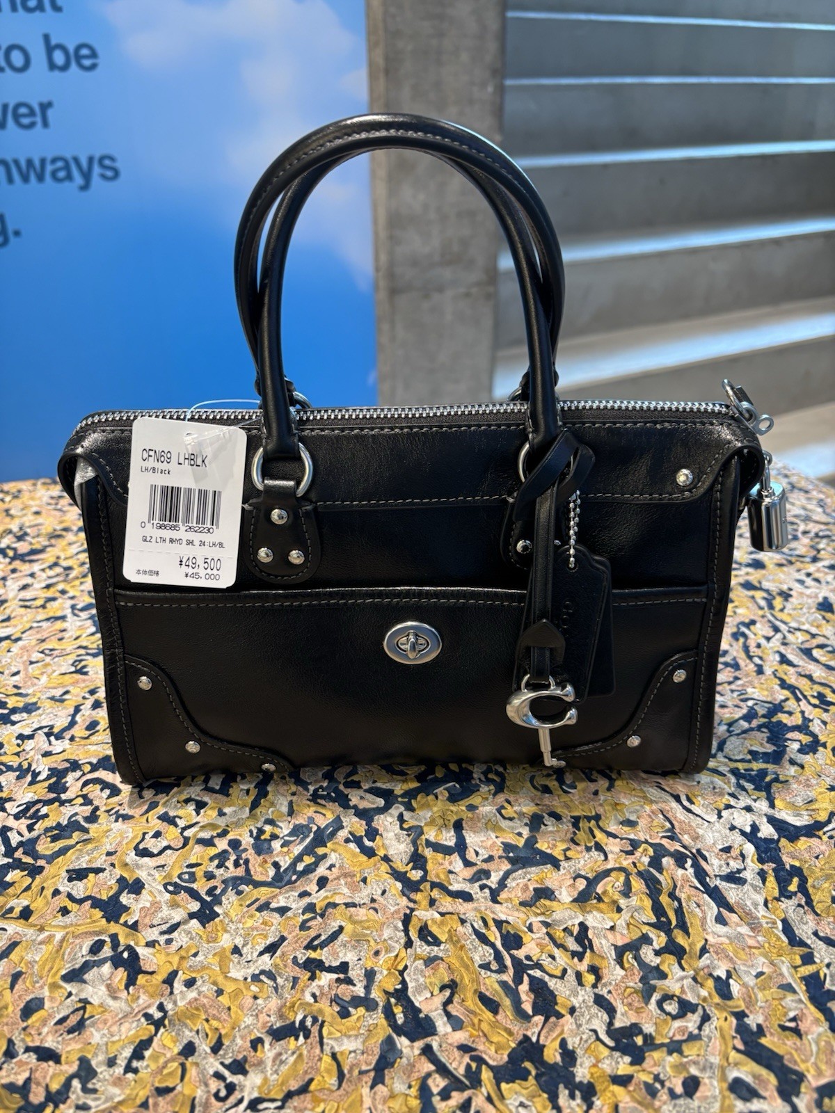 Coach Rider Satchel Bag 24 CFN69 LHBLK Black