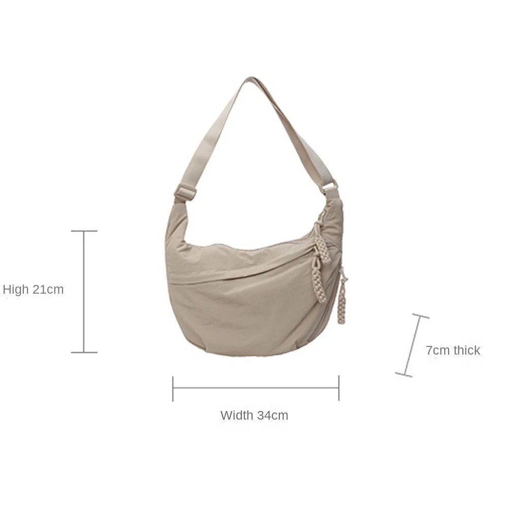 New Fashion Canvas Crossbody Bags Korean Simplified Shoulder Bag Large Capacity