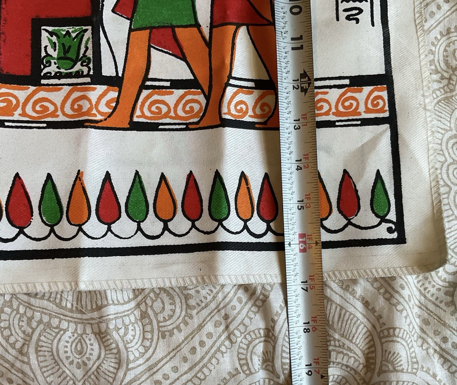 Ancient Egyptian Design Canvas Unisex Tote Bag 15x 17 Cloth Bag Egypt Theme