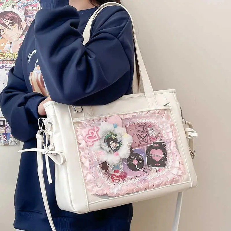 New Japanese Cute Kawaii Girls Ulzzang Y2K Ita Bag Daily Commuting Class Tote Ba