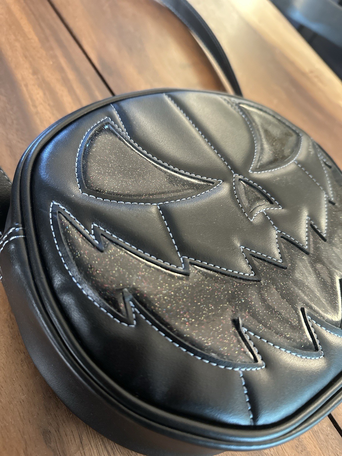 Love Pain And Stitches Glitter Black Pumpkin Crossbody Pumpkin Kult.