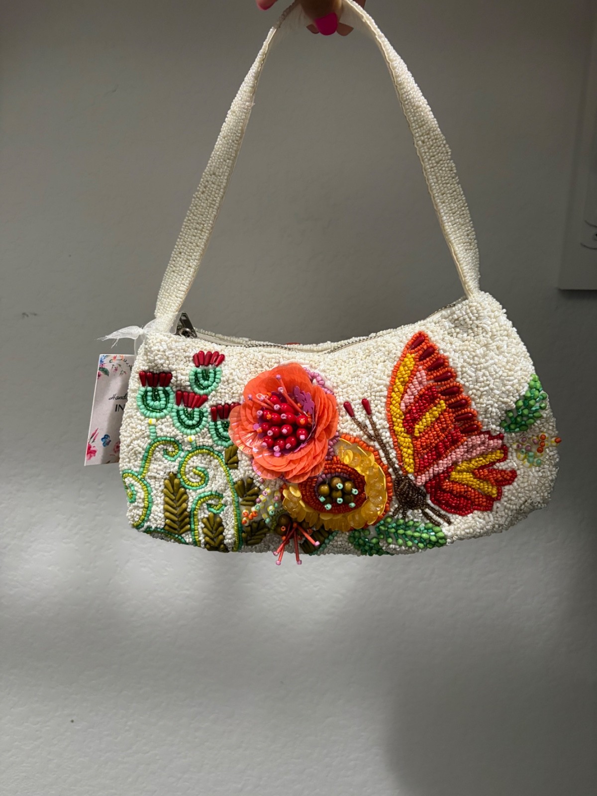 beaded handbag made in india