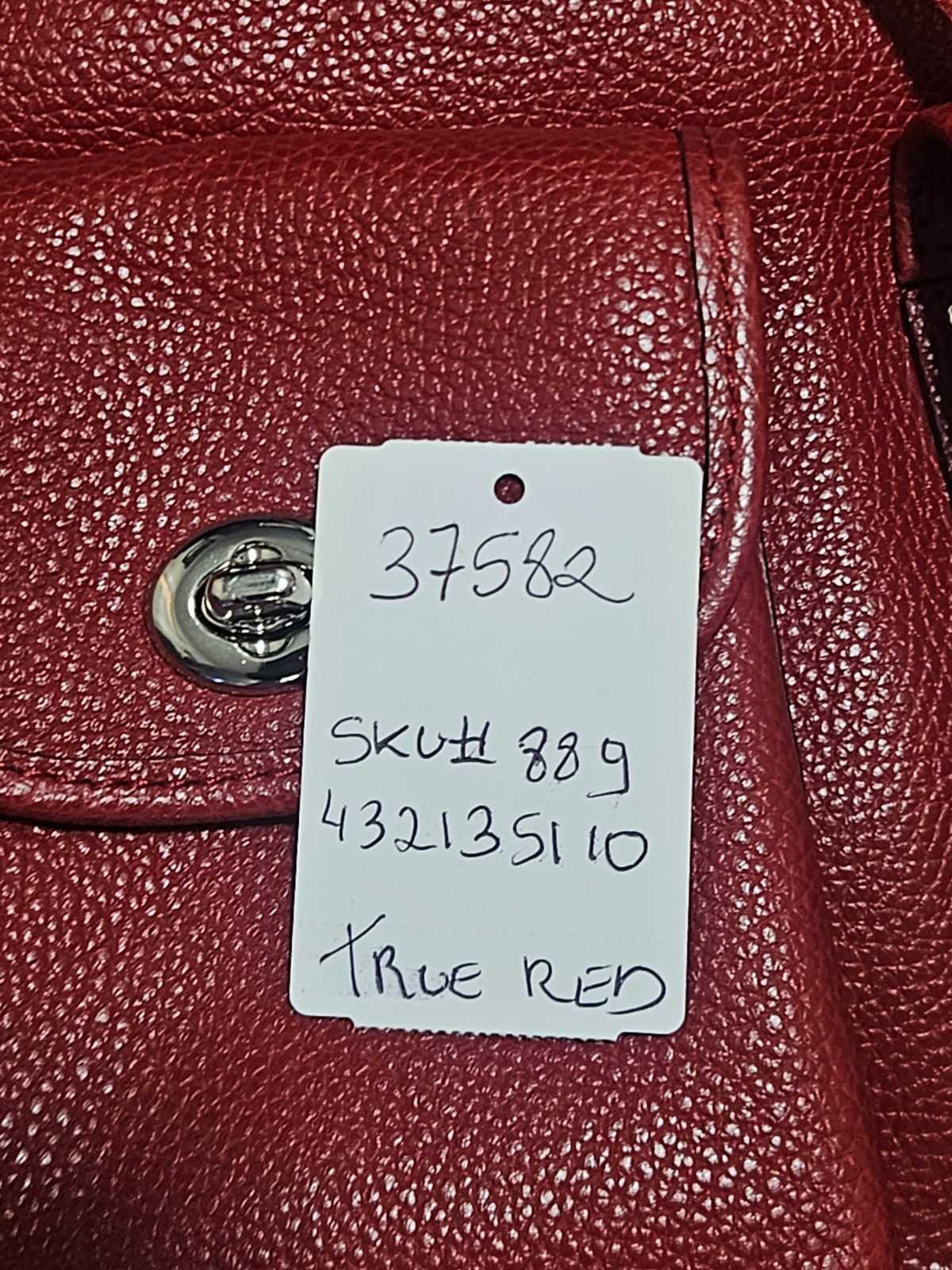 Coach 37582 Red Leather Turnlock Backpack NWOT