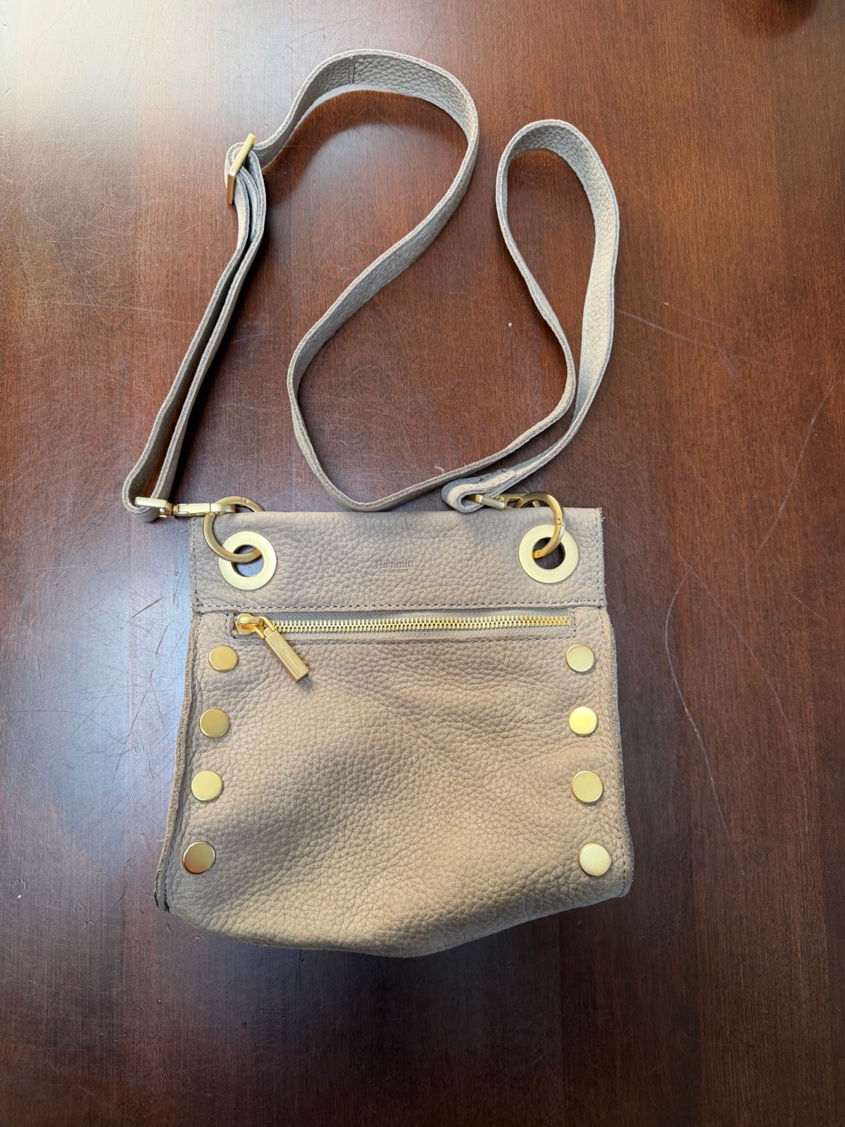 Hammitt Tony Small in Grey Natural leather crossbody
