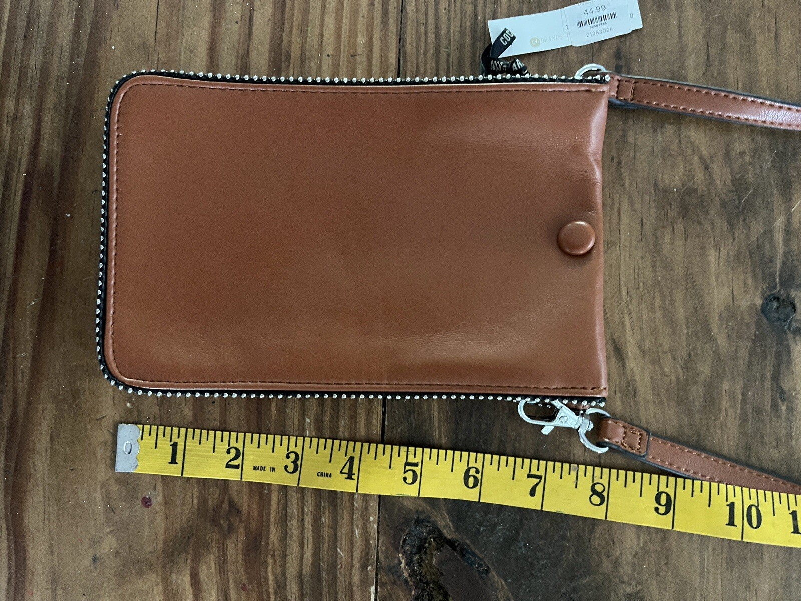 Coco + Carmen Wallet Crossbody Brown Vegan Leather Flat Purse Organizer Bag