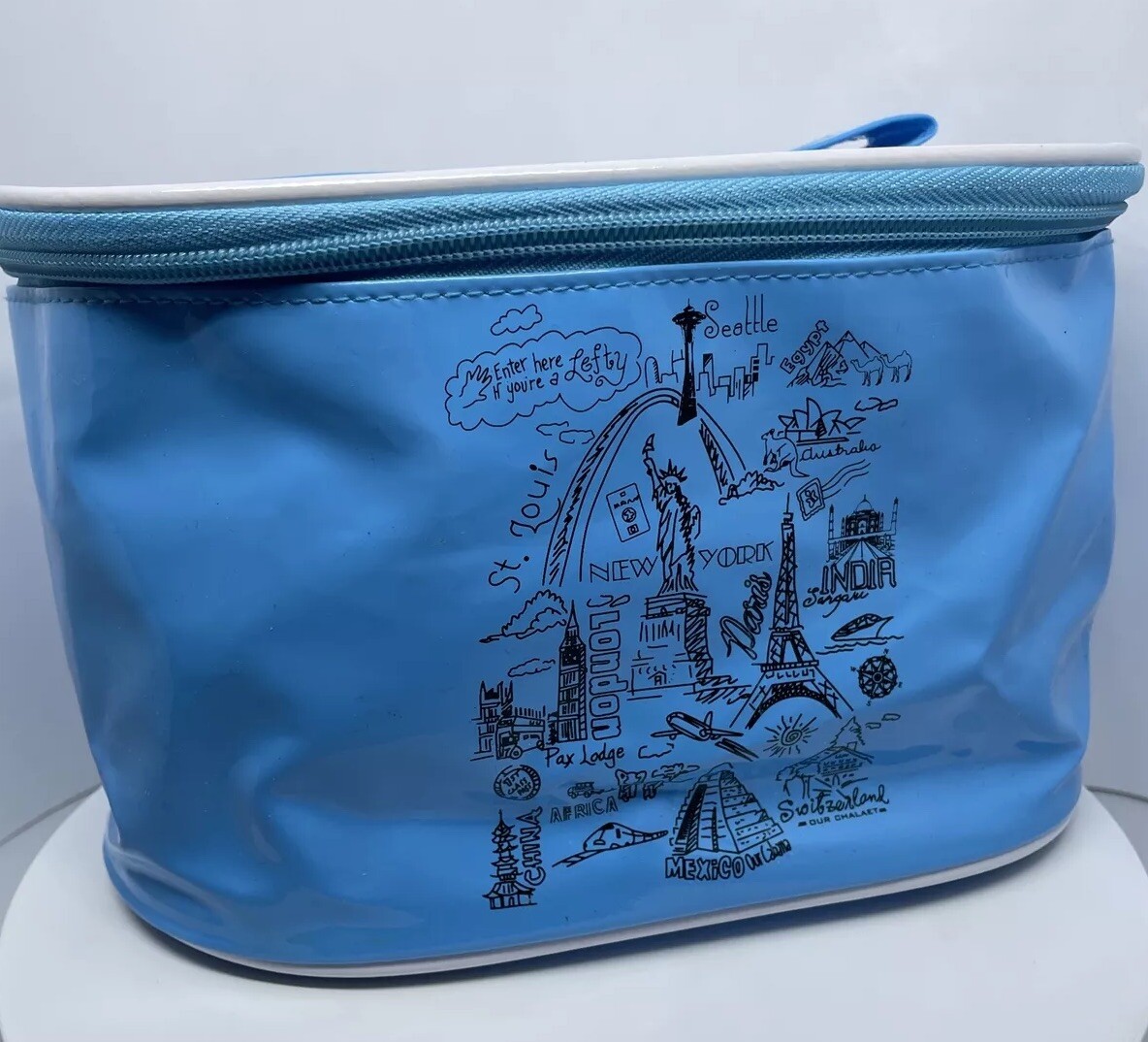 6” Travelers Around The World Bag With Handle Paris Africa Egypt New York London