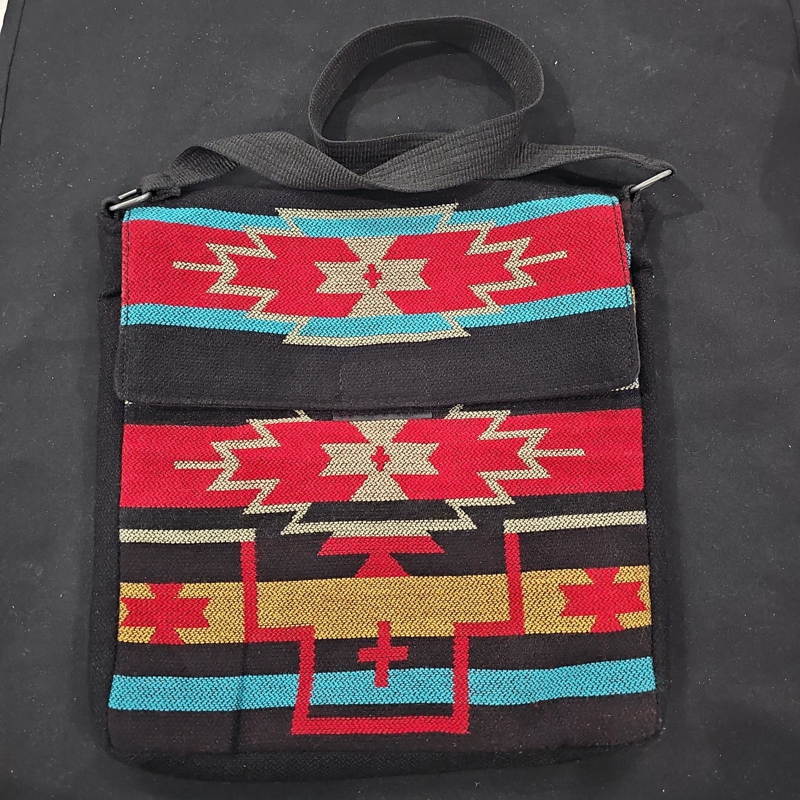 El Paso Saddle Co Shoulder Handbag Southwest Style Inside Zipper Pocket LikeNew