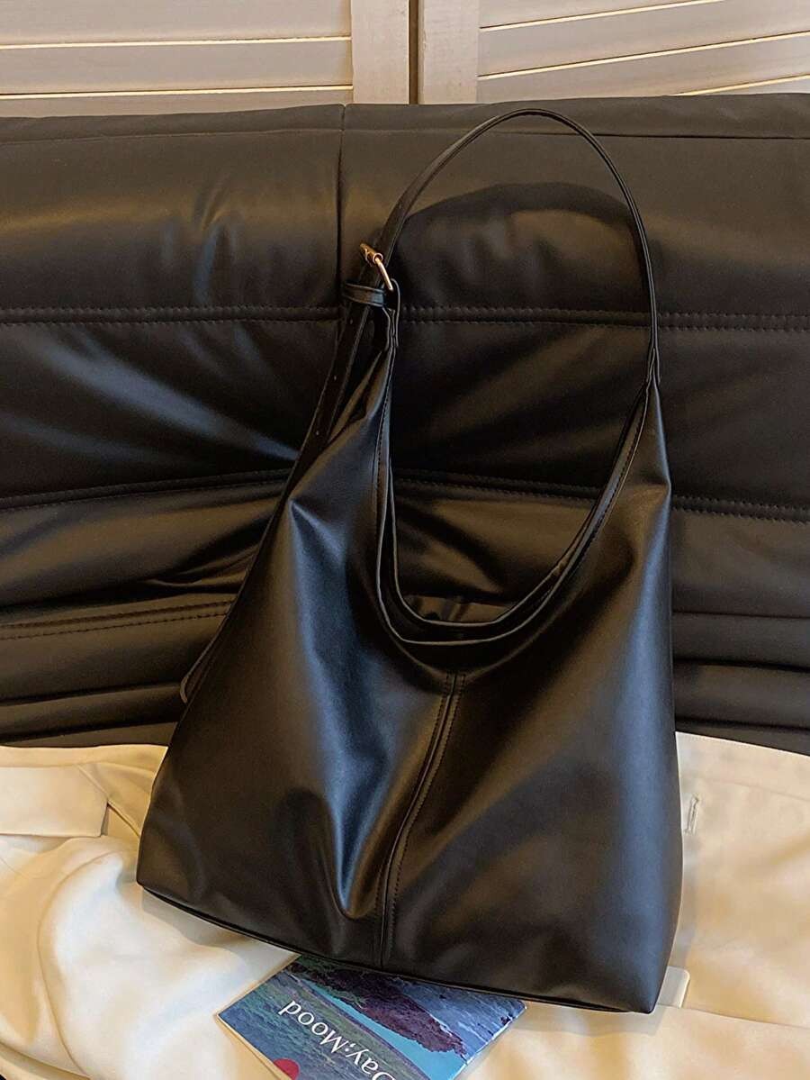 Minimalist Commuter Tote Bag Women Large Capacity Hobo Shoulder Underarm Purse
