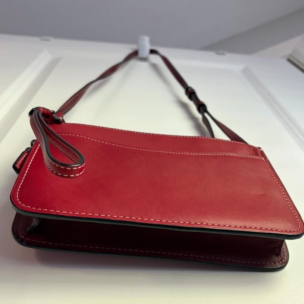 Coach Soho 1941 Crossbody Wristlet in Washed Red Glovetanned Leather