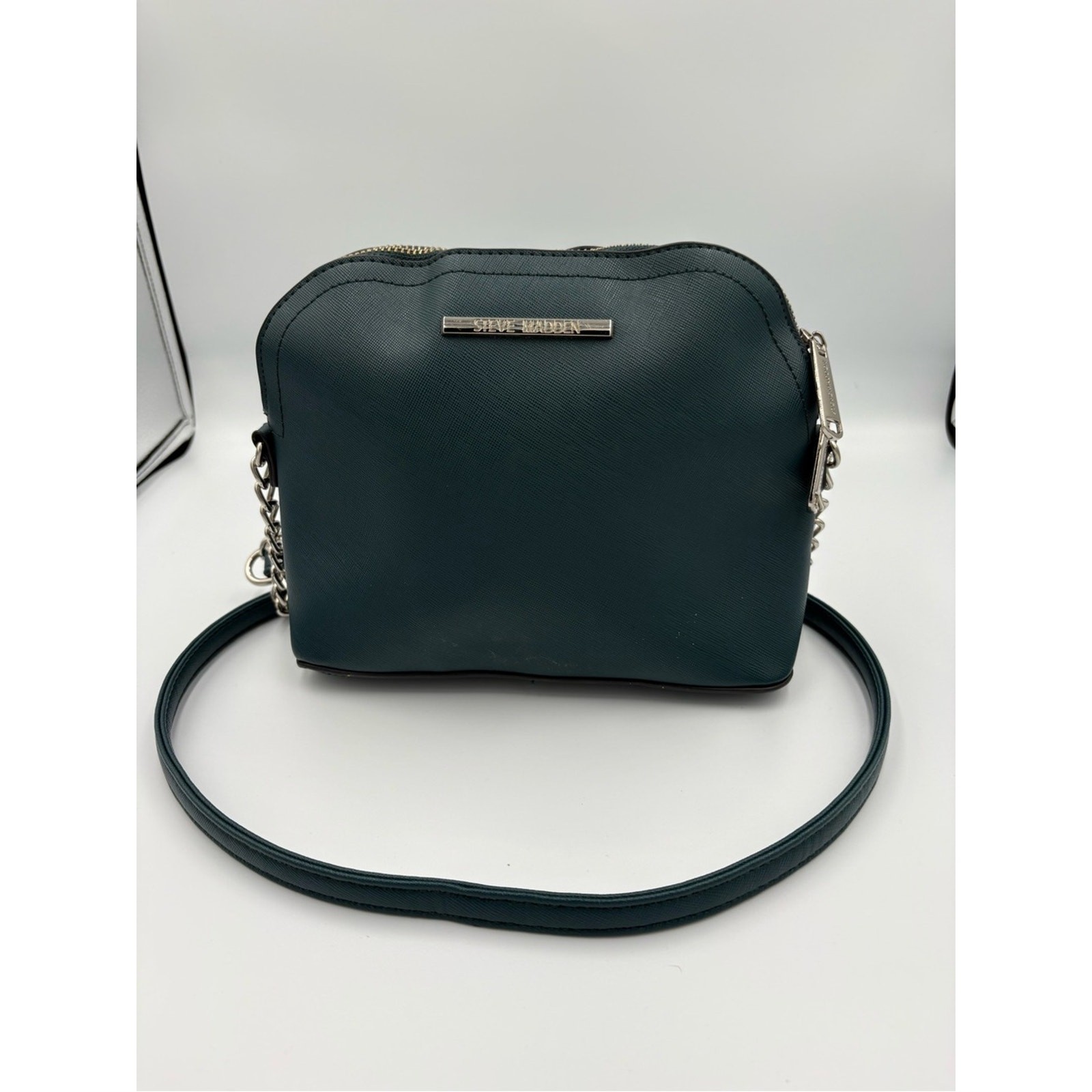 Steve Madden Dark Teal Crossbody Bag with Chain Strap