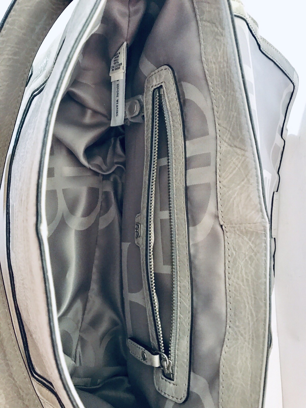 Banana Republic Grey Crinkle Leather Shoulder Bag “Pls Check Last Picture As Is