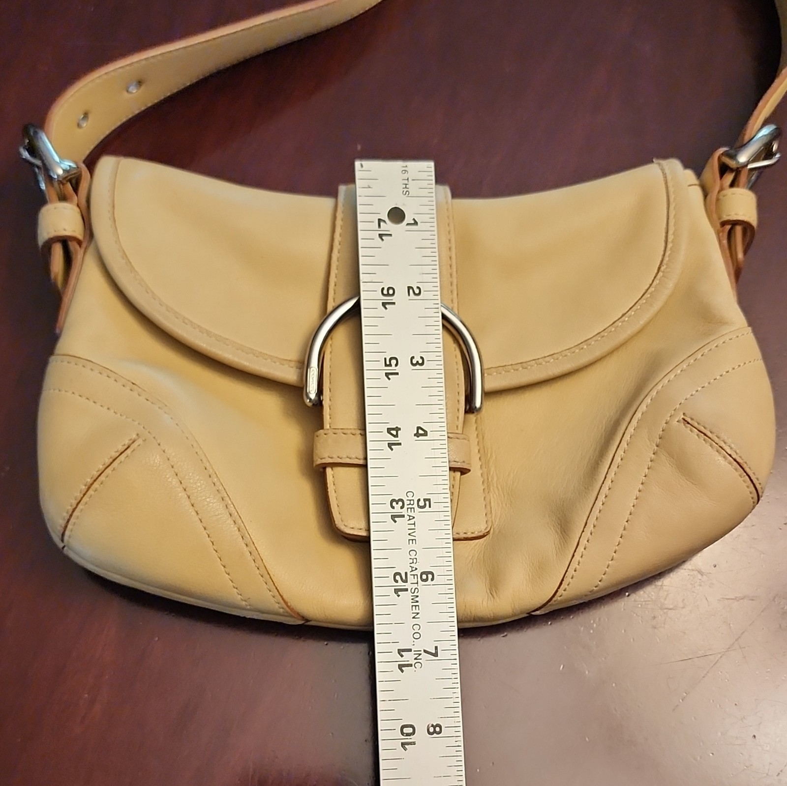 Coach Vintage Tan Soho Leather w/Buckles Shoulder Bag Y2K