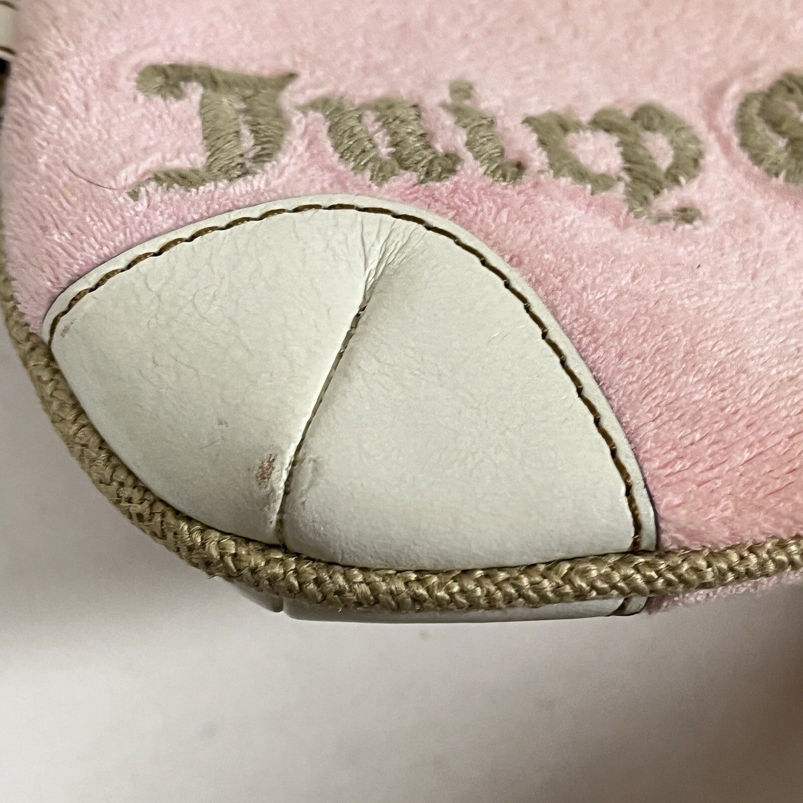 Juicy Couture Wristlet Velour Sample Clutch Zip Leather Floral Cyber Y2K Pink