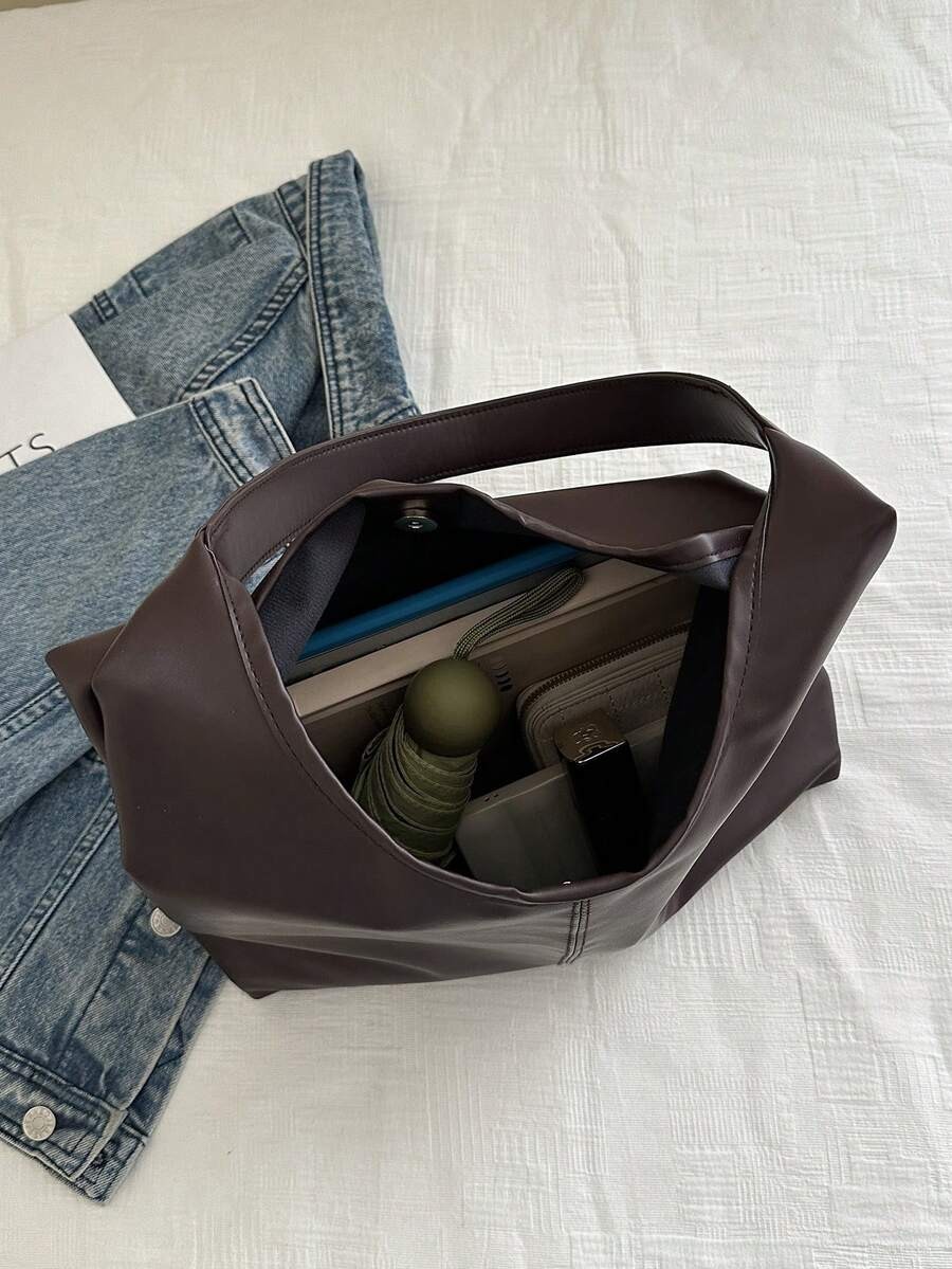 Minimalist Commuter Tote Bag Women Large Capacity Hobo Shoulder Underarm Purse