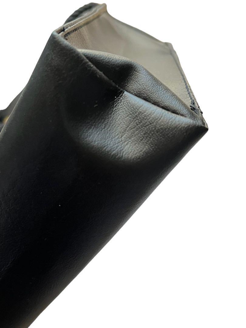 FENDI Fazzuolo Mini Hand Pouch Bag Black Pequin H13.5cm x W12.5cm x D5.5cm W/Box