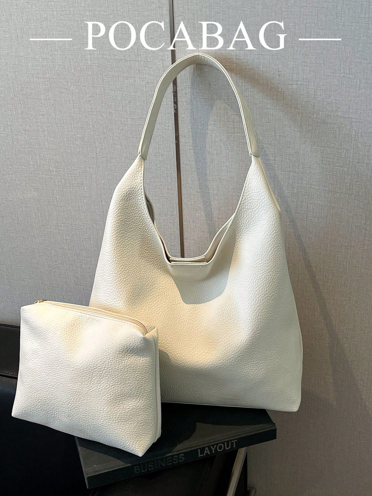 Minimalist Commuter Tote Bag Women Large Capacity Hobo Shoulder Underarm Purse