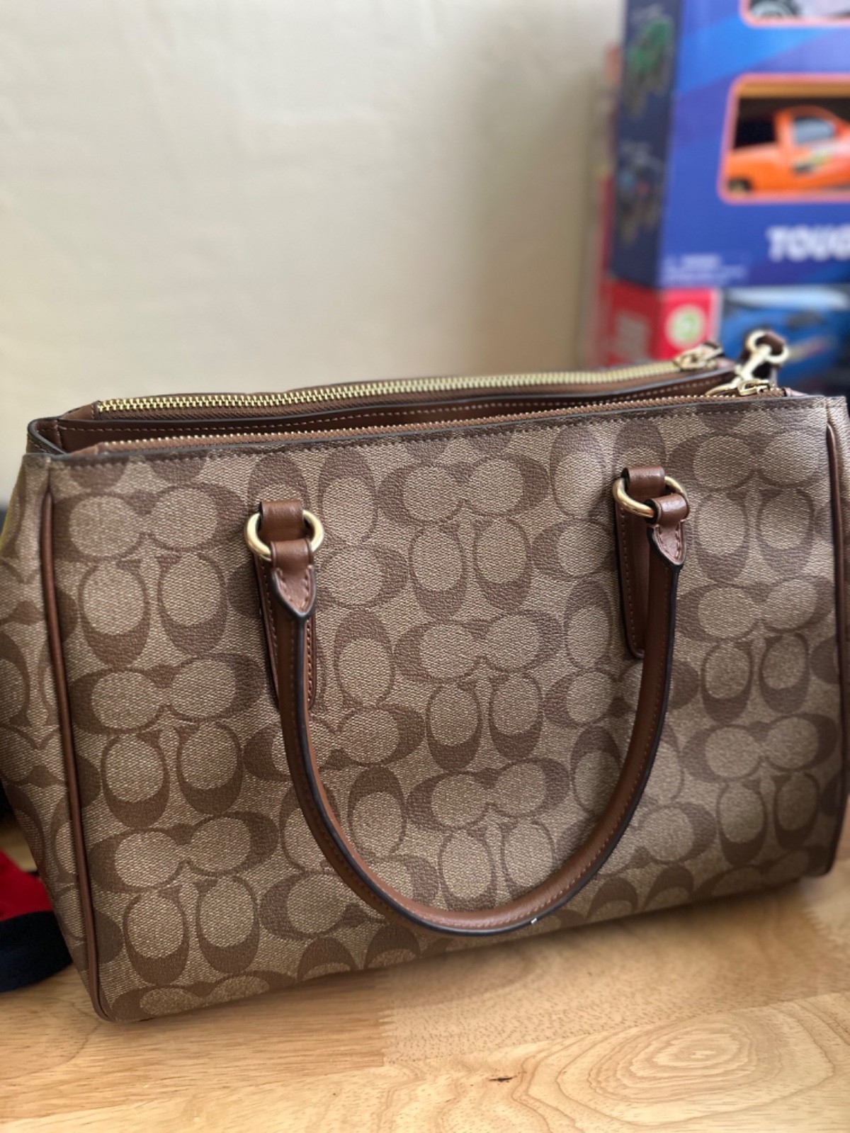 Coach Lillie Carryall Women’s Leather Mini Handbag – Brown/Black