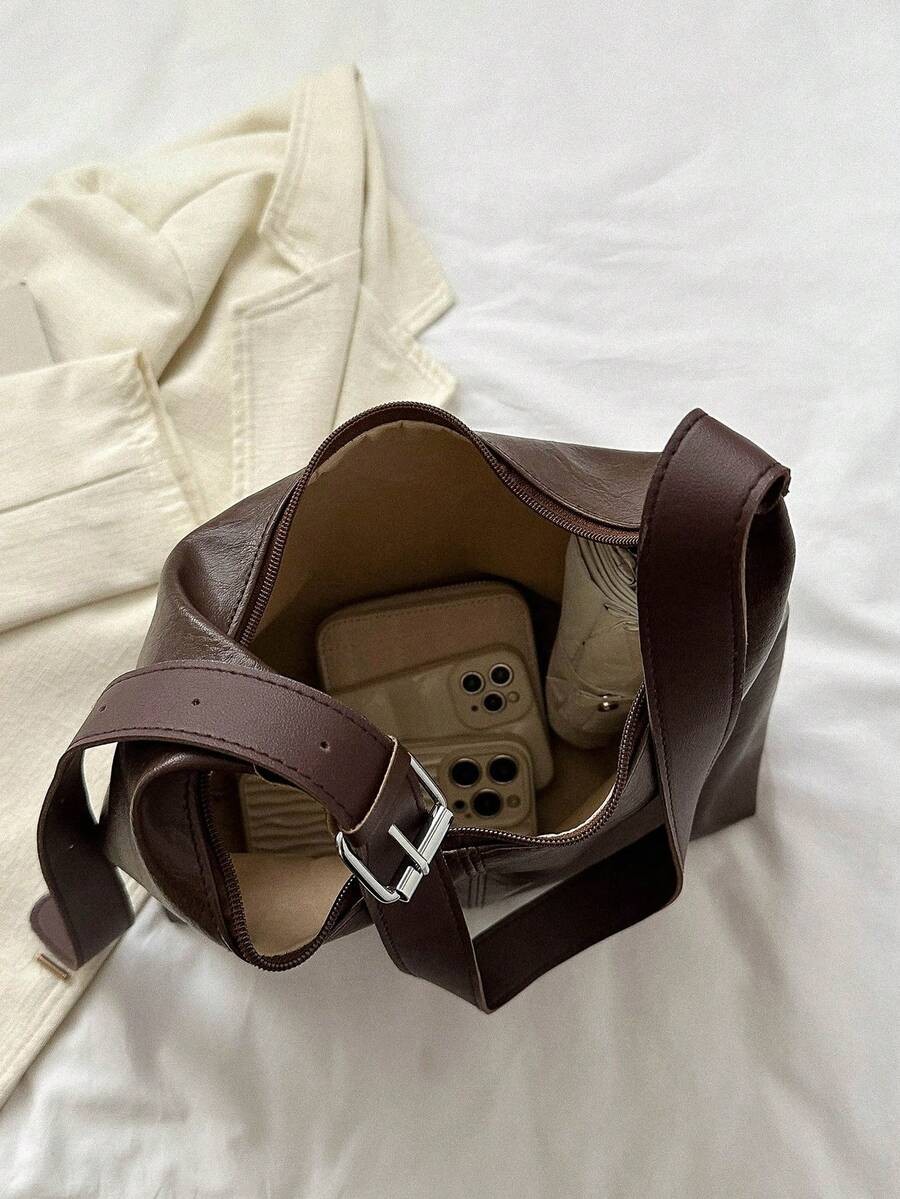 Minimalist Commuter Tote Bag Women Large Capacity Hobo Shoulder Underarm Purse
