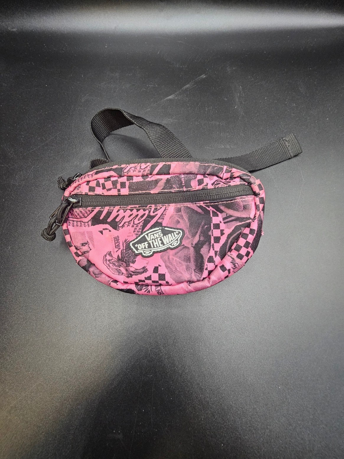 Vans Off The Wall Pink Graphic Checker Waist Pack Fanny Pack Belt Bag One Size