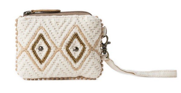 Myra Bag #12814 Small Hand Woven Pouch 5.5×4.25″ Wallet Clutch Wristlet~Beadwork