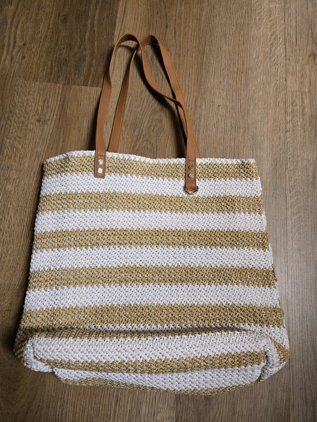 Thirty-One Around Town Tote Gold Stripe Beach Tote!