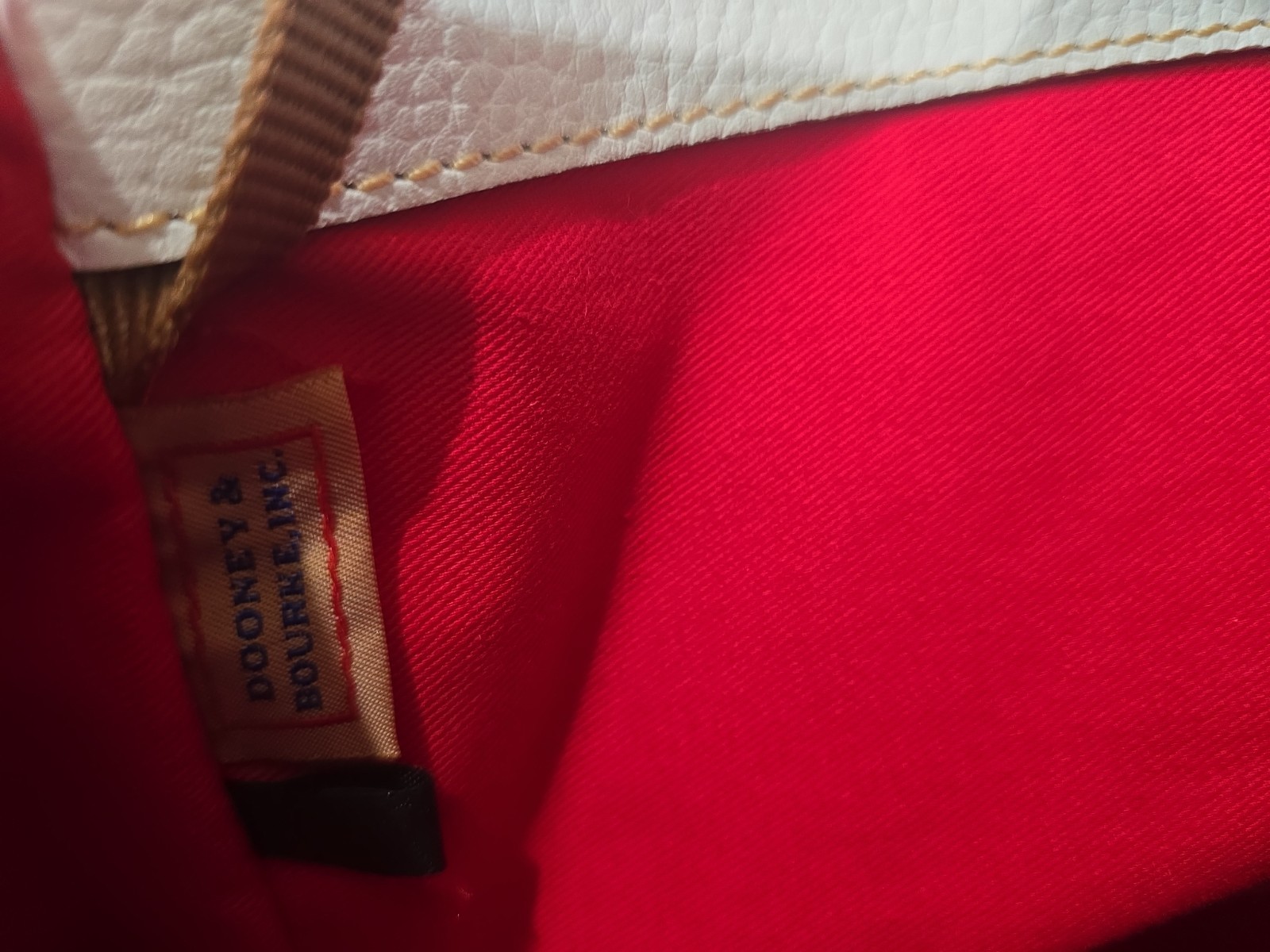 Dooney & Bourke Chelsea Shopper White Pebbled Leather Tote Shoulder Bag Large