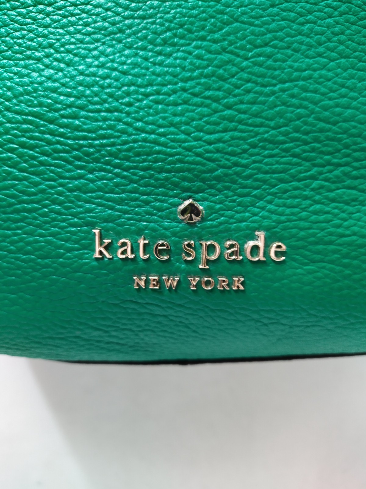 Kate Spade New York Green Pebbled Leather Zipper Closure Hobo Shoulder Bag