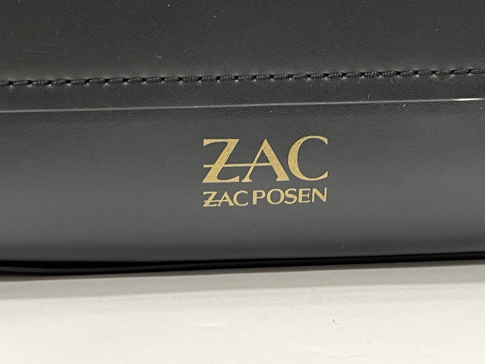 ZAC POSEN Eartha Leather Single Strap Shoulder Bag Purse BLACK with Hinge Lock