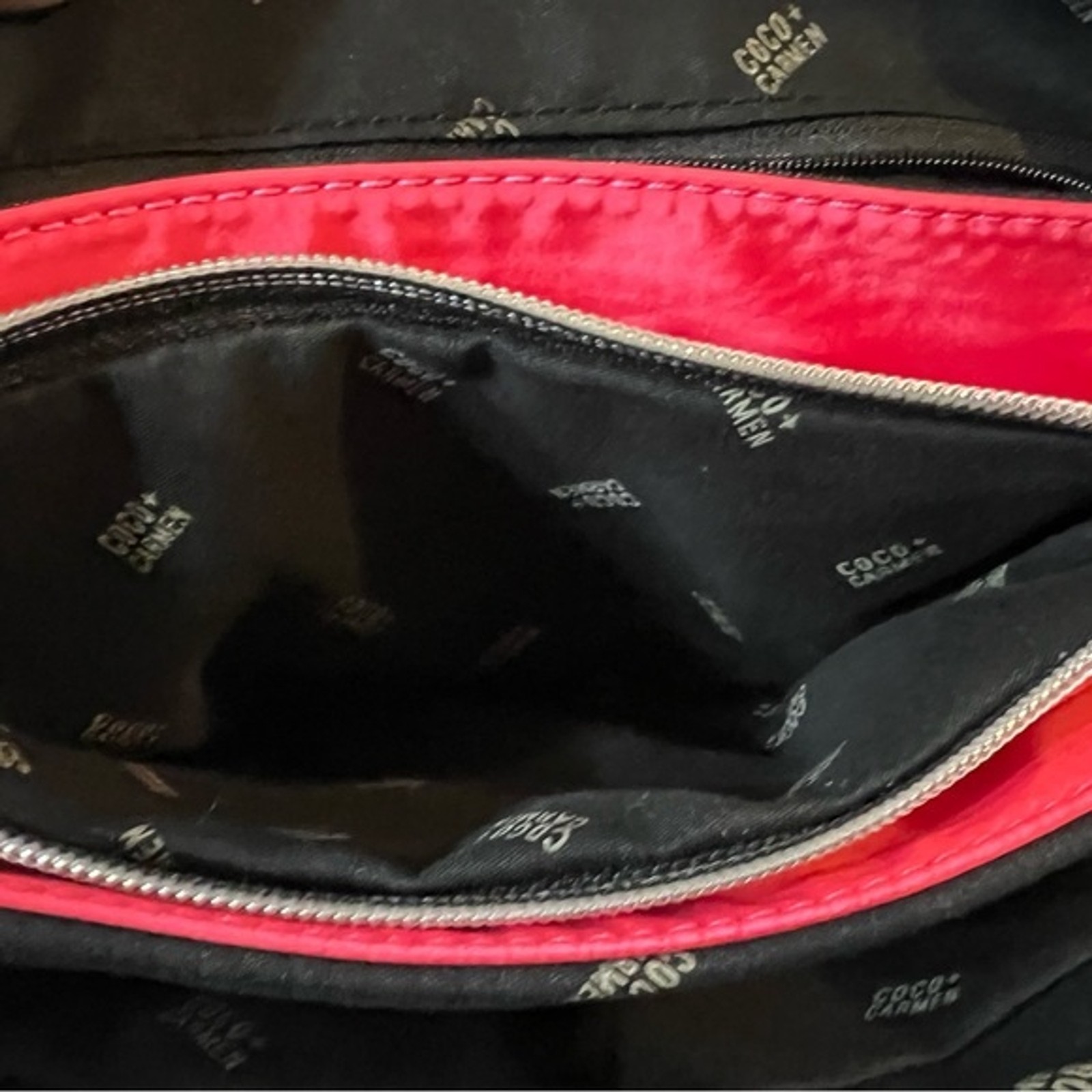 Coco+Carmen Dark Pink Crossbody Bag Purse Removable Adjustable Strap Travel
