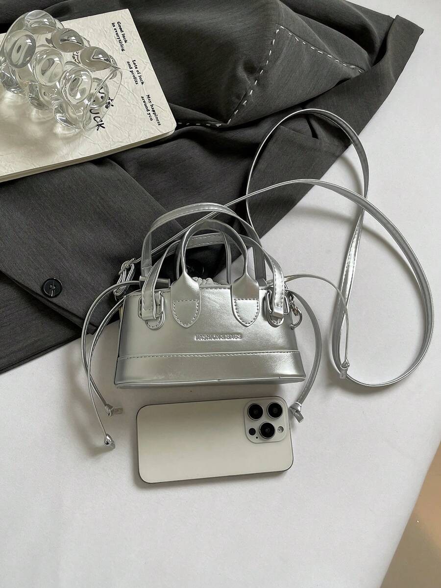Mini Croc Embossed Bucket Bag Women Drawstring Novelty Crossbody Shoulder