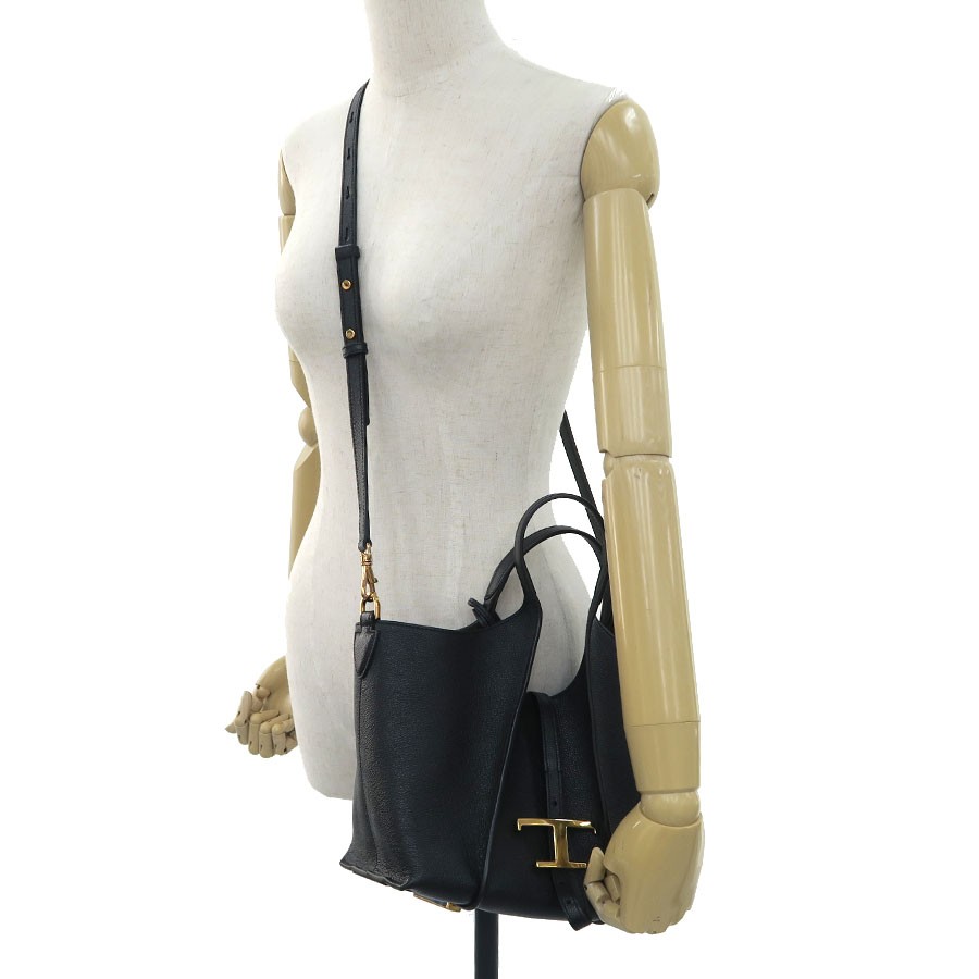 Tod’s Mini XBWTSBA9100Q8EB999 Leather Black Shoulder Bag #SAB16892