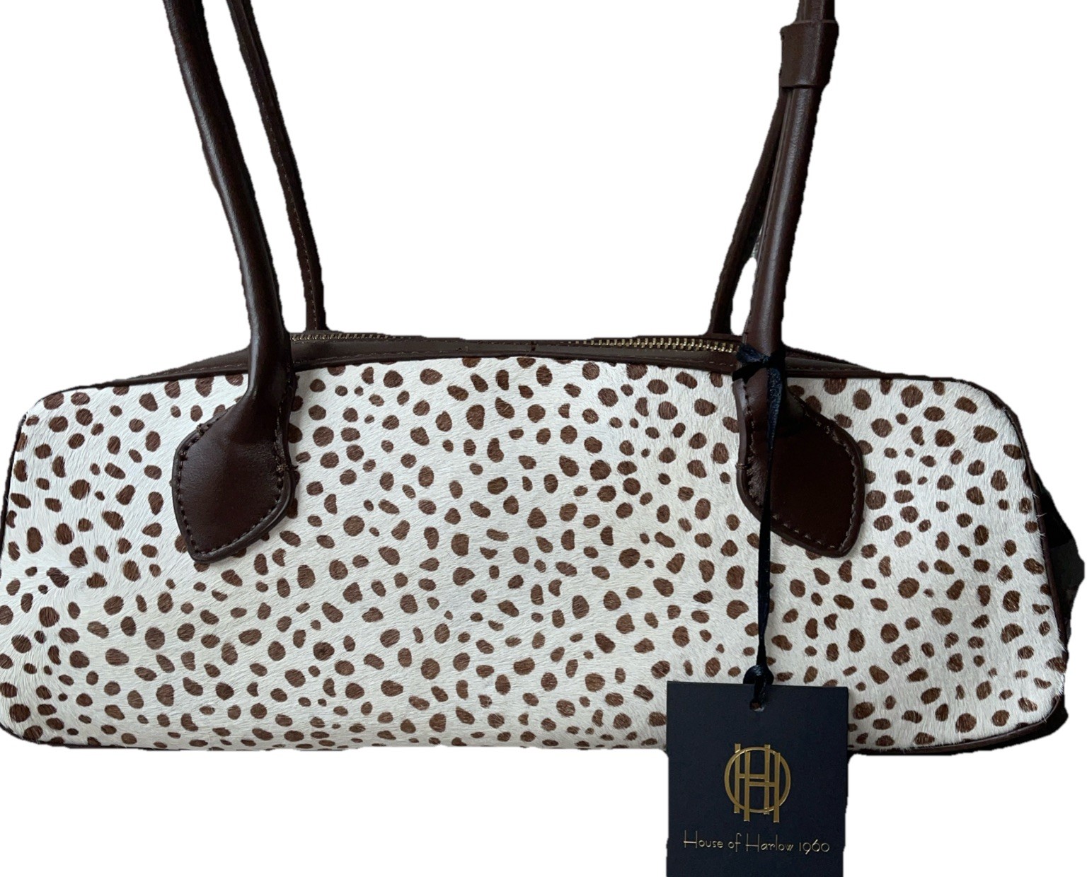 House of Harlow 1960 Spotted Calf Skin Leather Bag- Sleek, Chic & Classy.