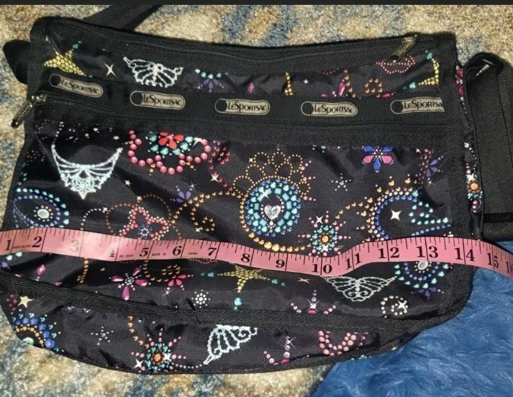 LeSportsac Classic Hobo Bag & Pouch Set Diamond Sparkle Print Retired Rare Y2K