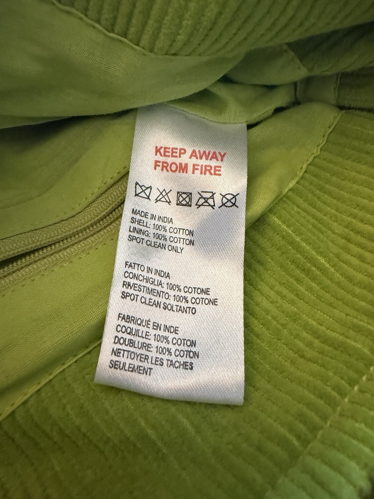 Urban Outfitters BDG Corduroy Essentials Neon Green velvet tote bag shoulder bag