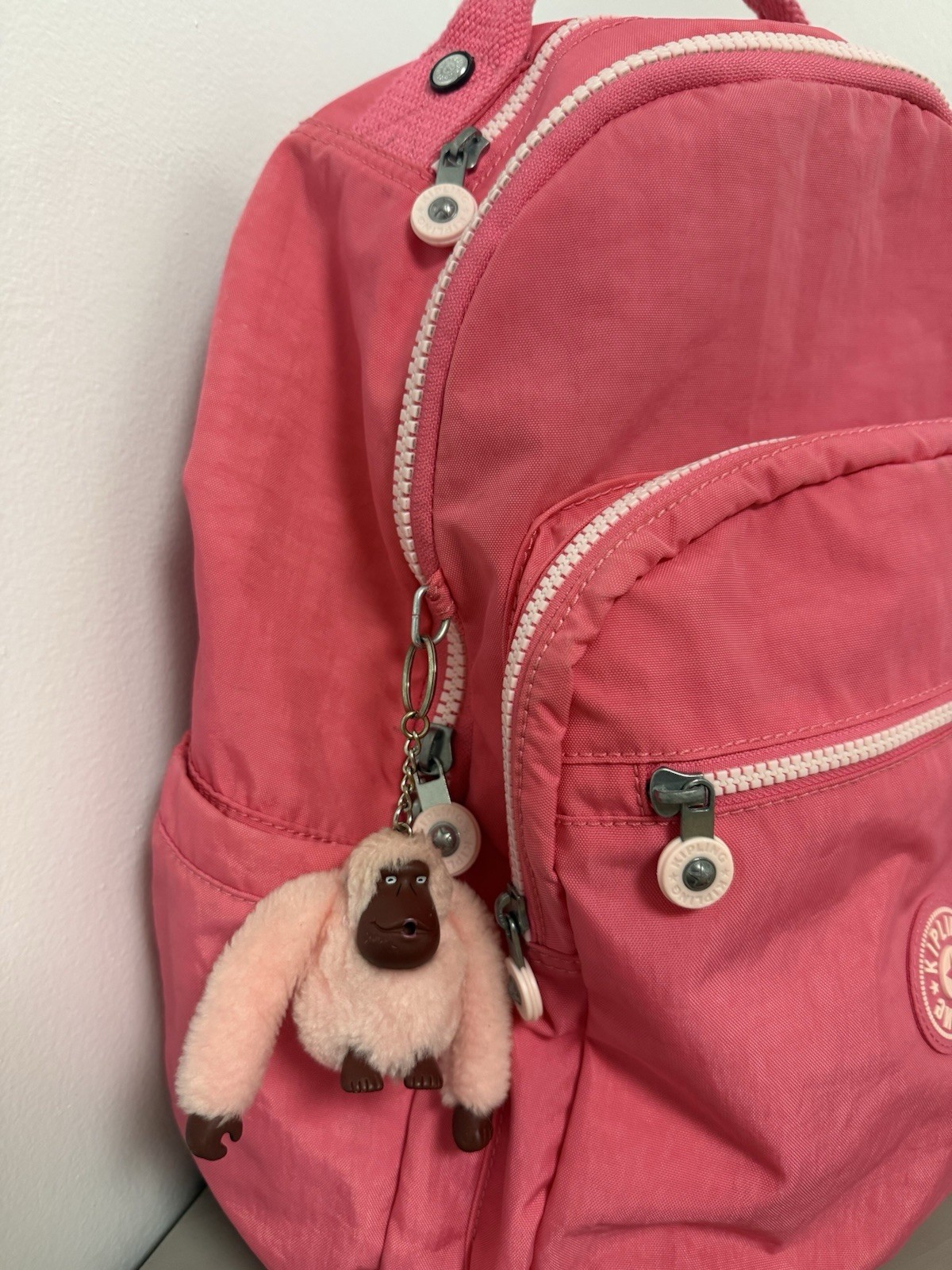 Kipling backpack Pink With Key Chain Seoul Xl 17”