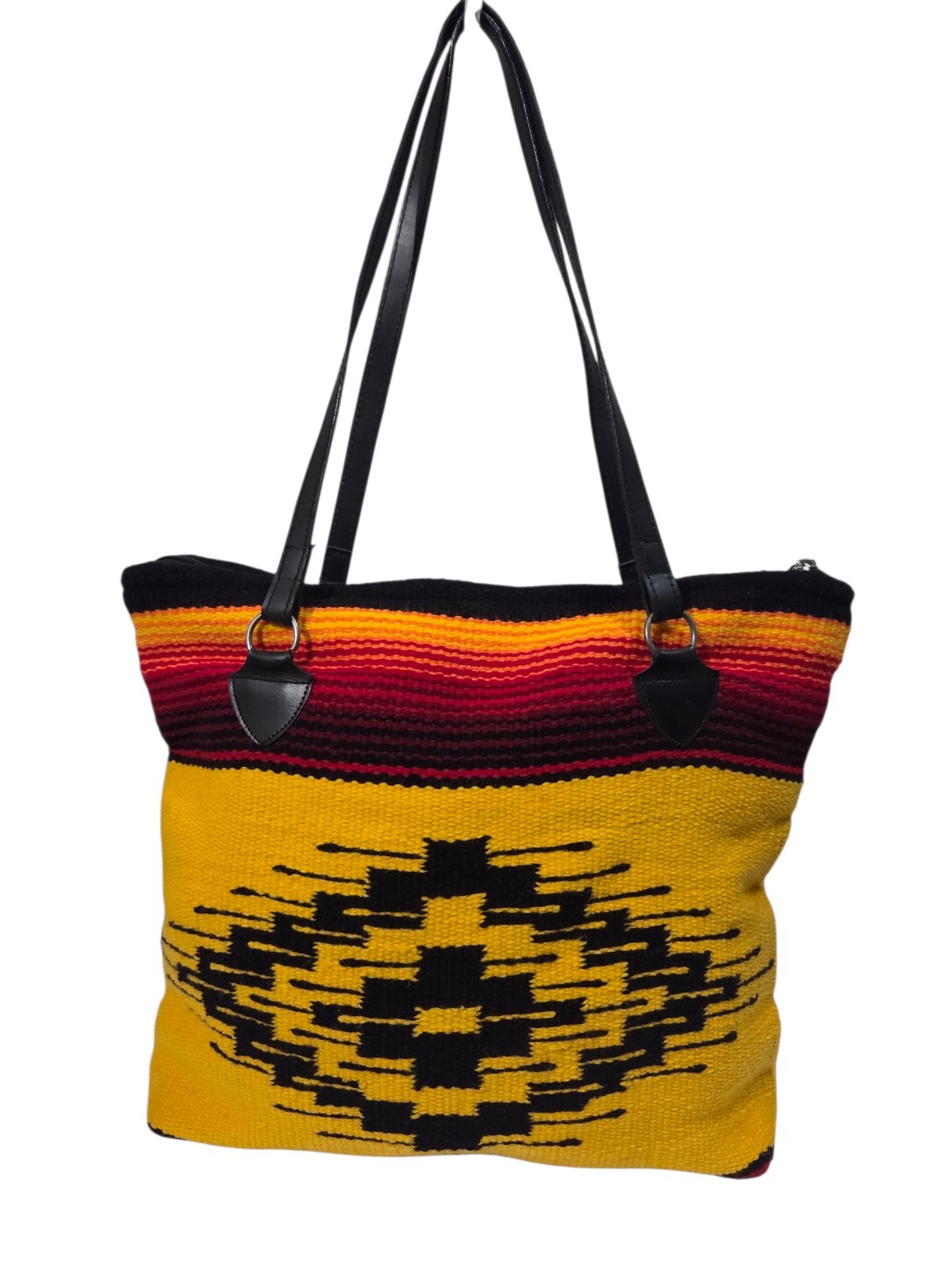 El Paso Saddle Blanket Co Shoulder Bag Large Tote Southwest Native Print Zip Top