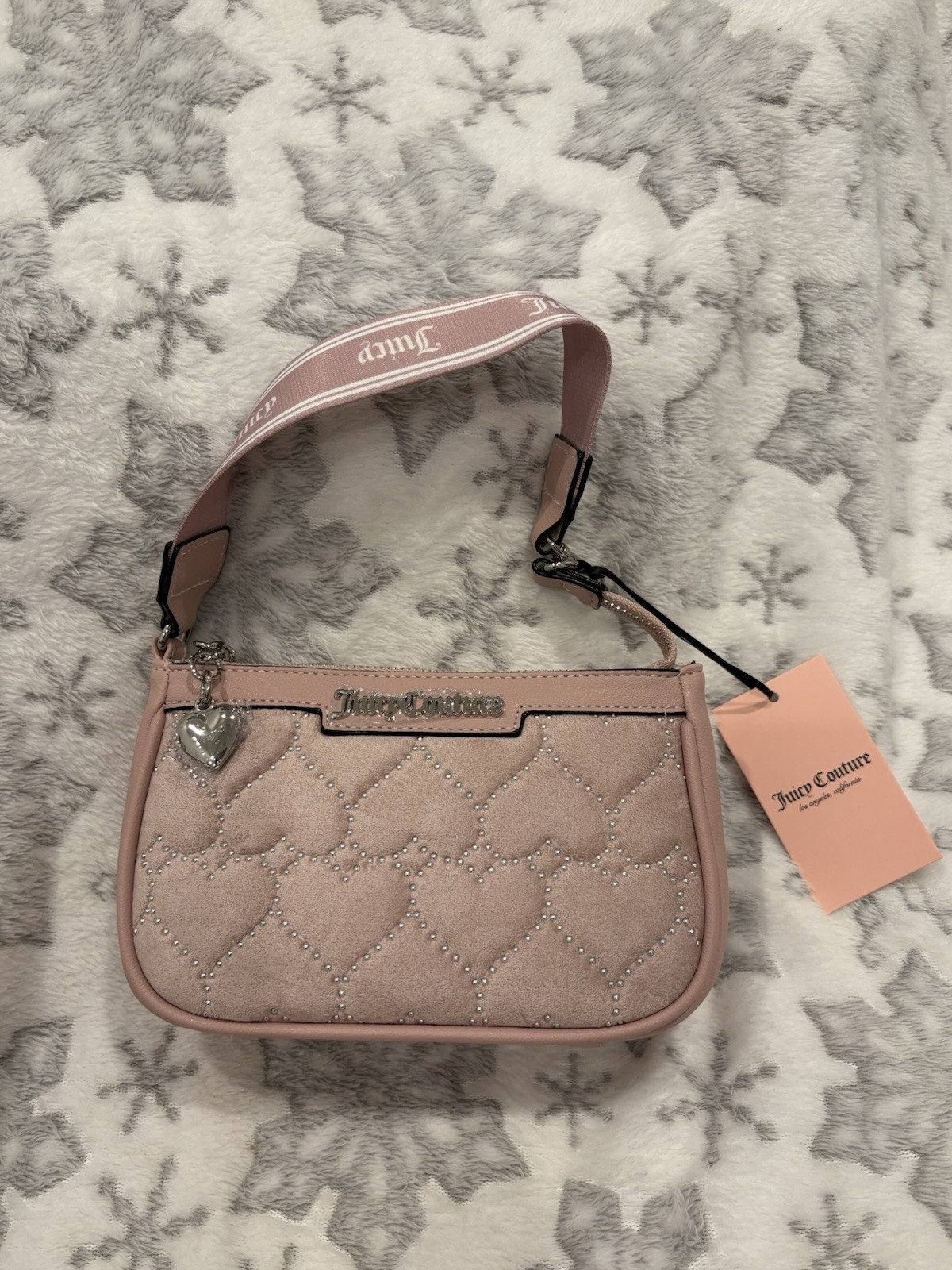 JUICY COUTURE “FASHION ICON” MINI WRISTLET in DUSTY PINK BLUSH (BRAND NEW) NWT