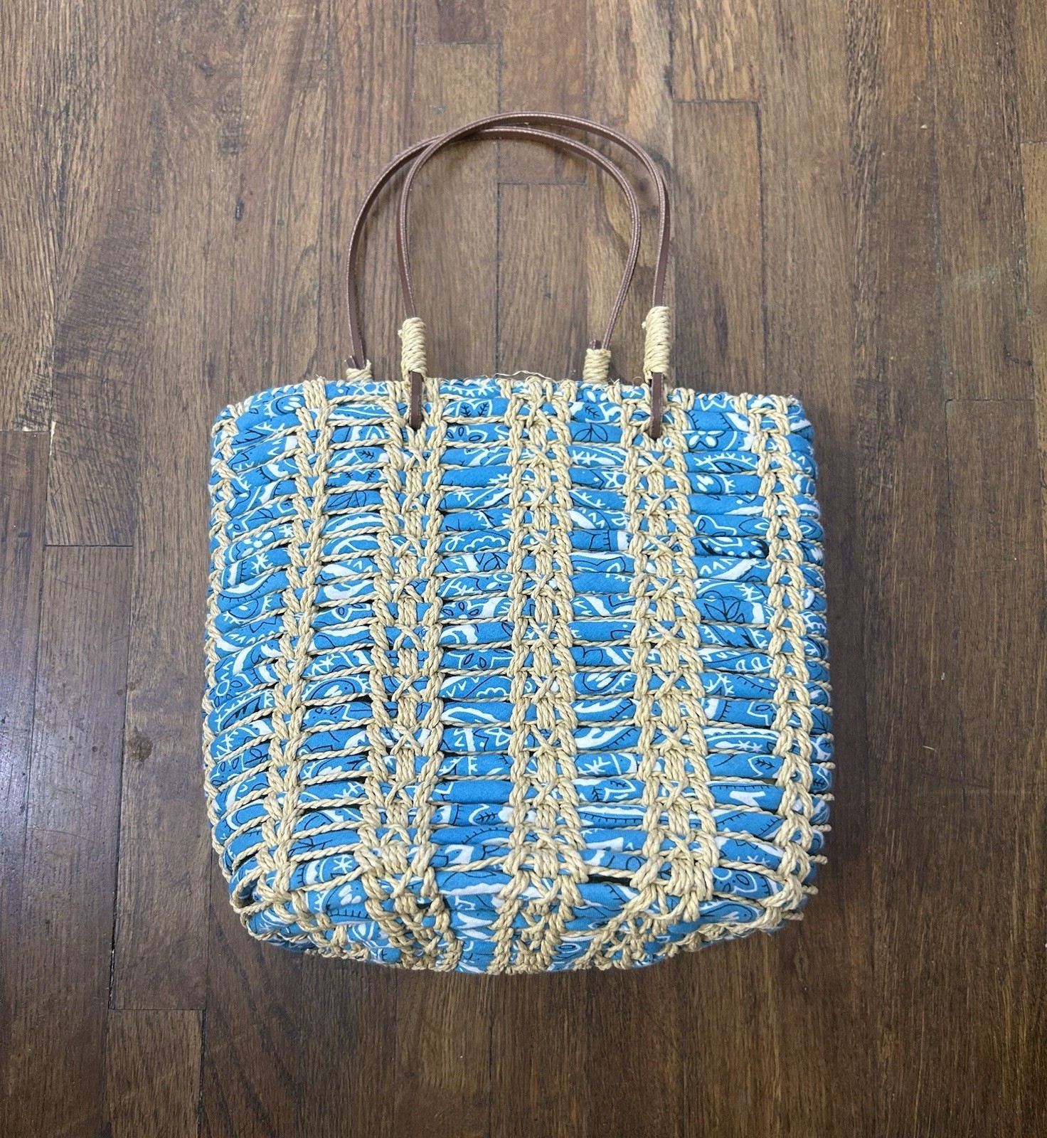 Ralph Lauren Polo Jean Co. mini bag woven straw Lined Beachy Coastal Vacation