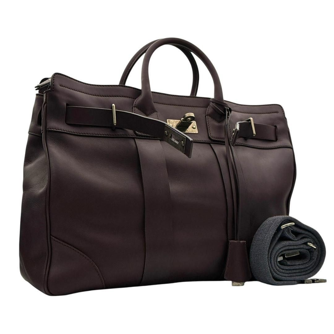 BRUNELLO CUCINELLI Bag: Weekender Dark Brown W40H33D13cm w/strap lock;