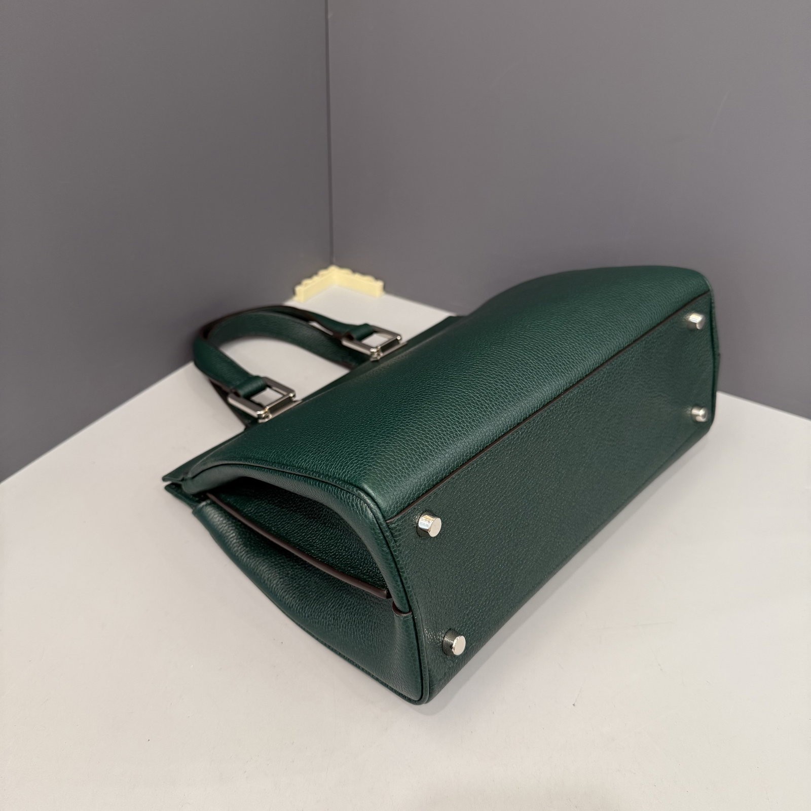 Gucci Horsebit Small Zumi Top Handle Bag Green Grained Calfskin (qy040126g3)