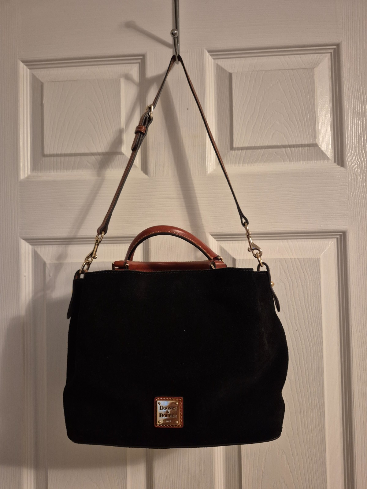 DOONEY AND BOURKE BLACK SUEDE SMALL BRENNA