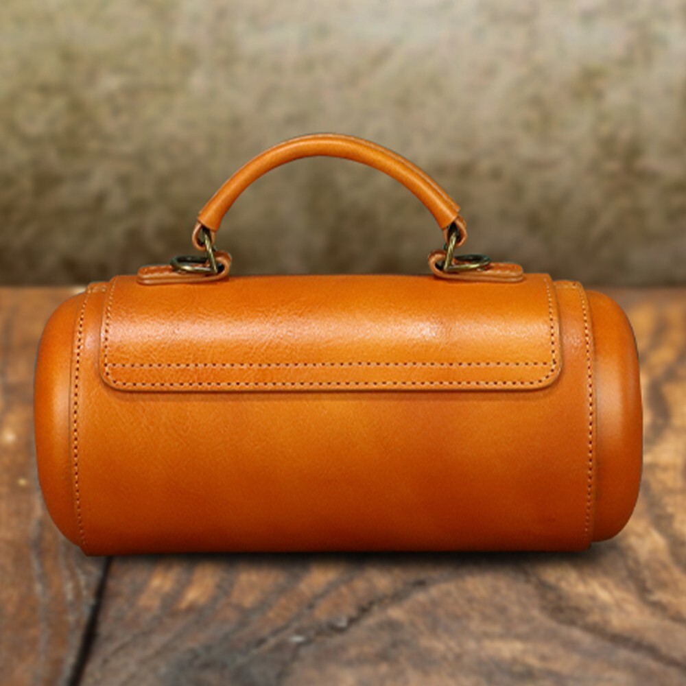 Genuine Leather Small Bag for Women Vintage Satchel Shoulder Crossbody Bag