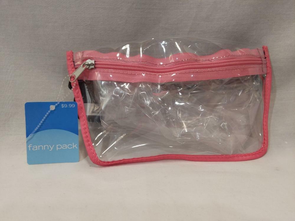 Conair Clear Fanny Pack with Pink Accent